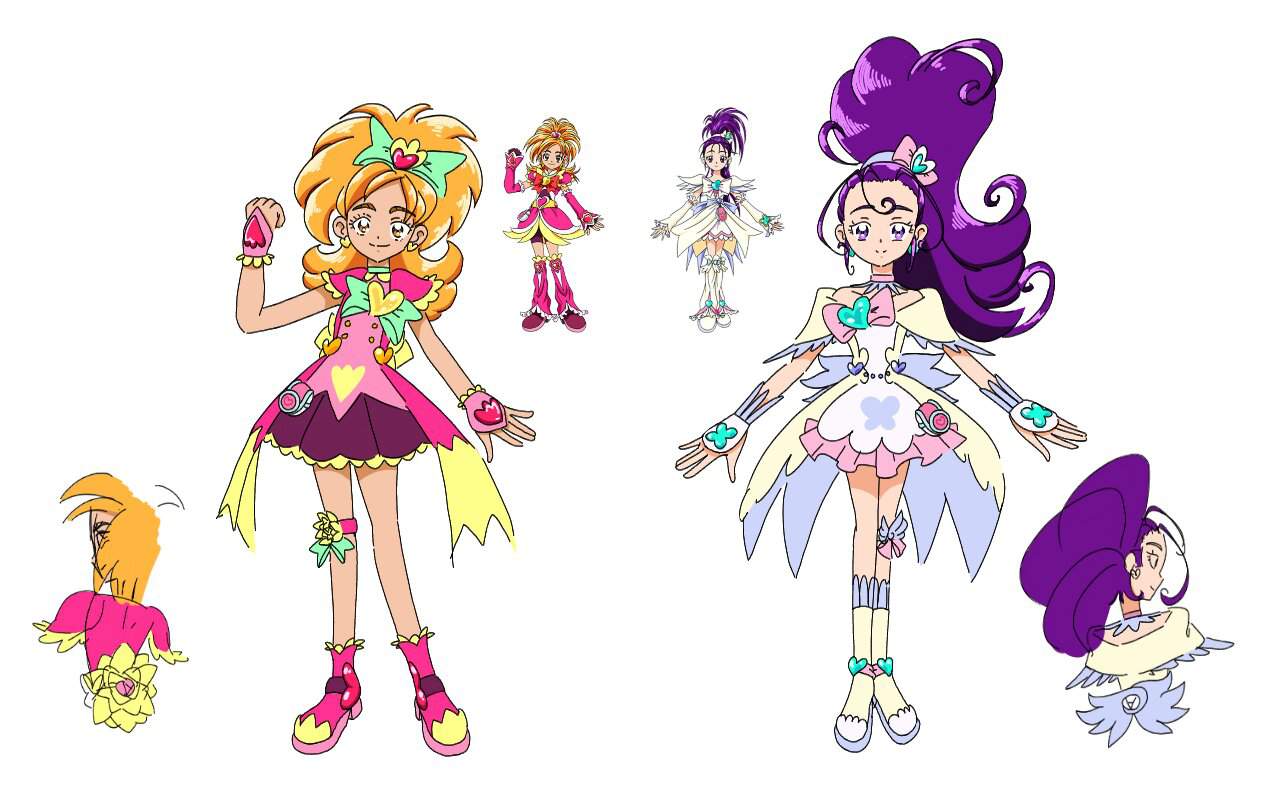 Cure Bloom and Egret redesigns (except I was too lazy to do my own poses) P...