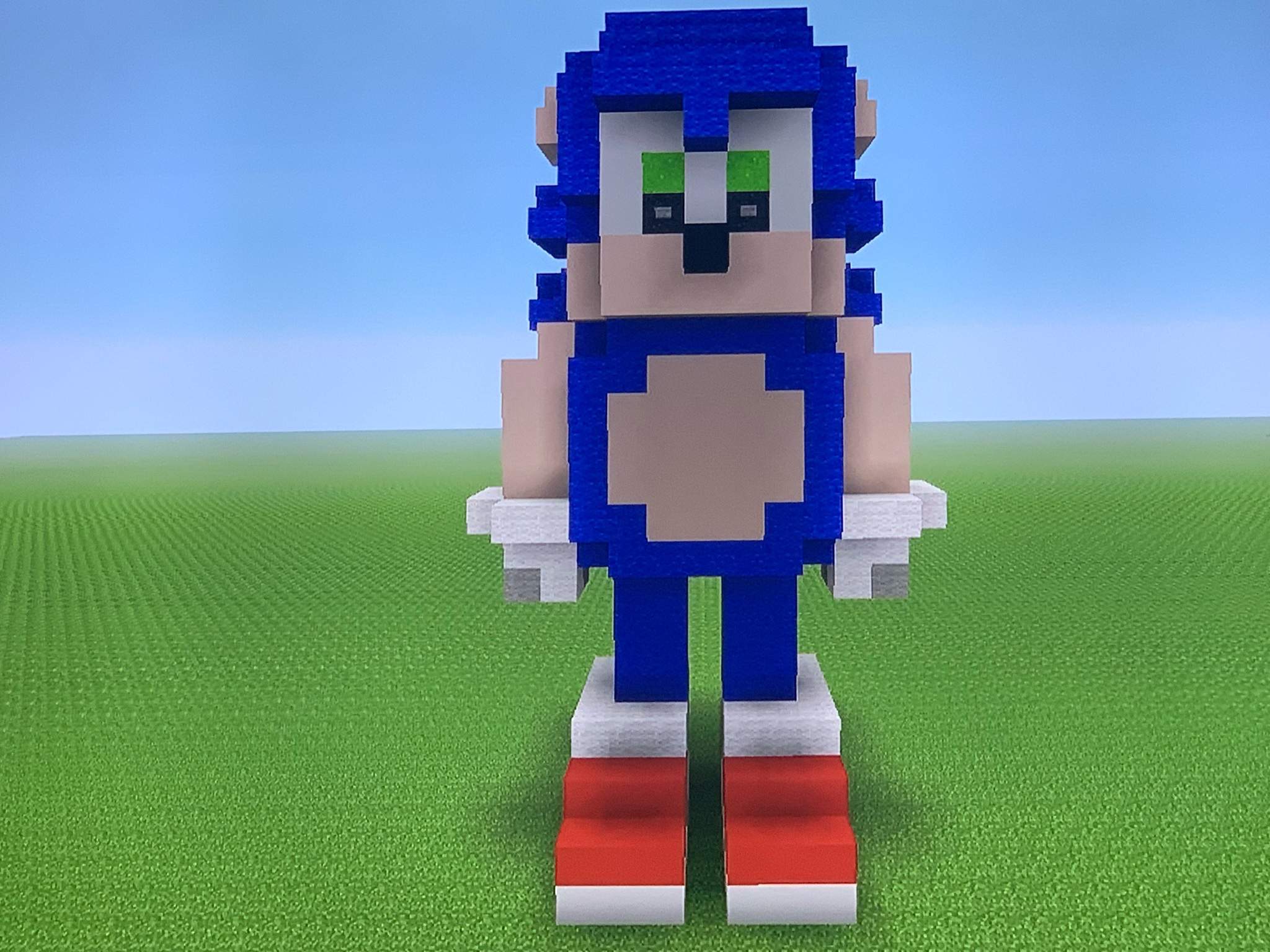 Modern Sonic Minecraft Statue Sonic the Hedgehog! 