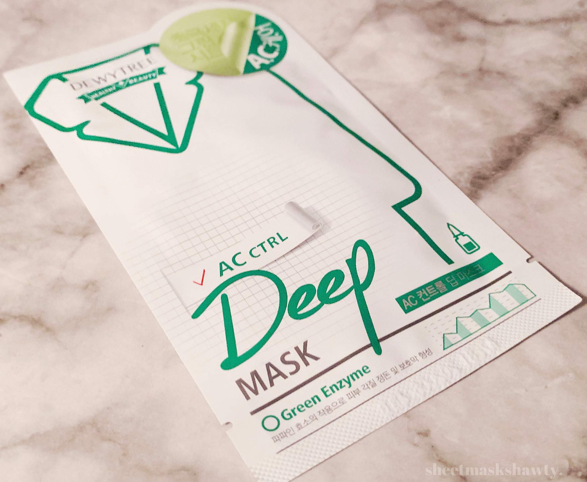 Download Mask Review Dewytree Ac Deep Green Enzyme Mask Korean Beauty Amino PSD Mockup Templates