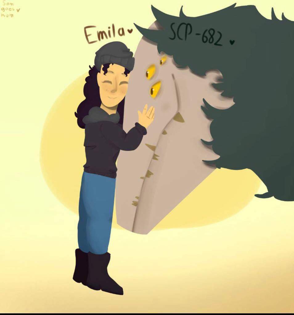 art-of-emila-and-682-wiki-scp-foundation-amino
