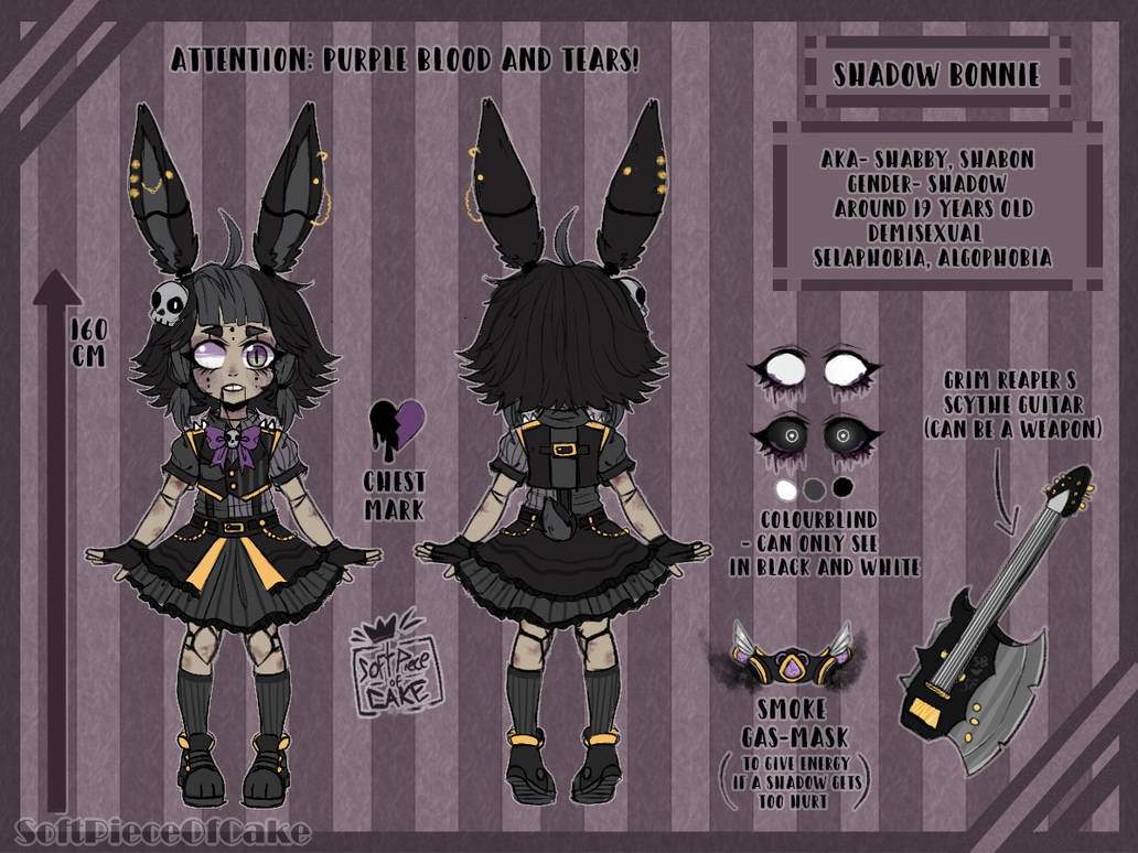 New Shadow Bonnie Reference Sheet Five Nights at Freddys PT/BR Amino.