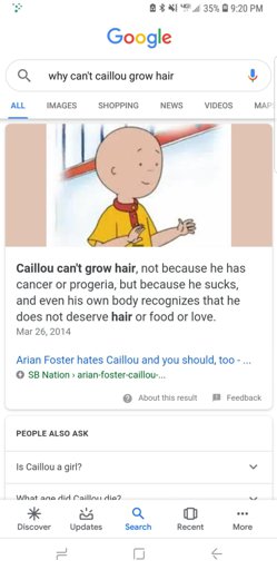 Why Caillou Cant Grow Hair I Ask The Internet Dank Memes Amino