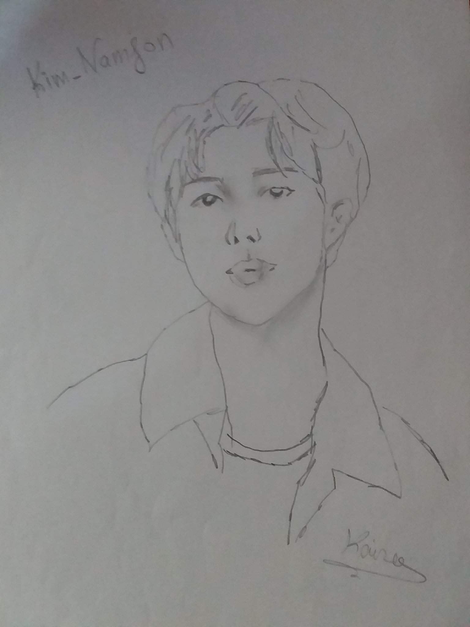 رسمتي للقائد العظيم كيم نامجون Rm Bts Army S Amino