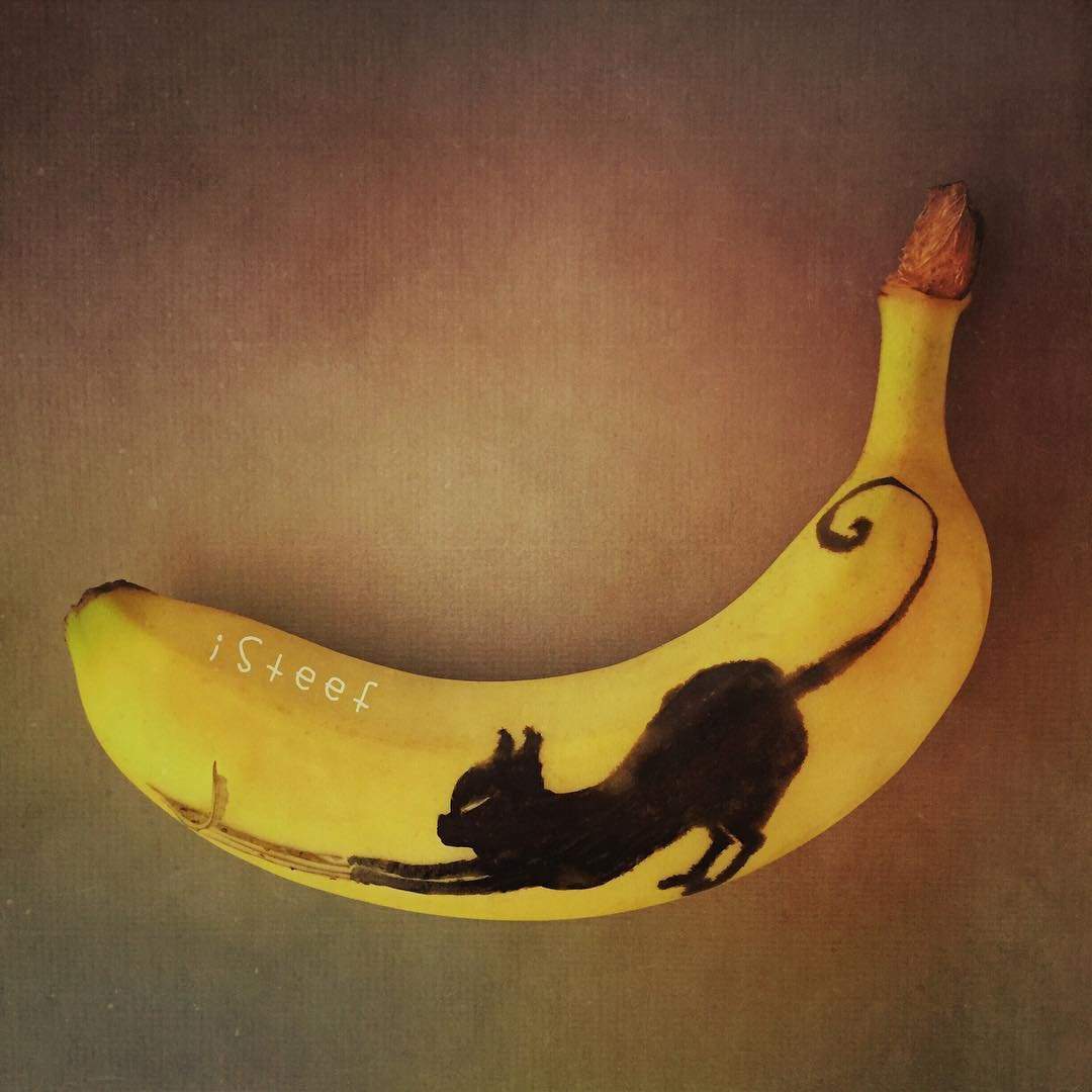 Разрисованный банан