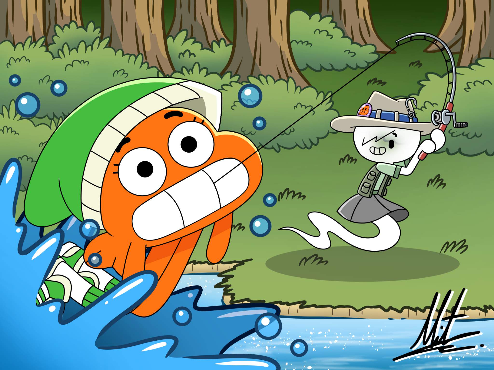 Darwin And Carrie Big Catch Amazing World Of Gumball Amino