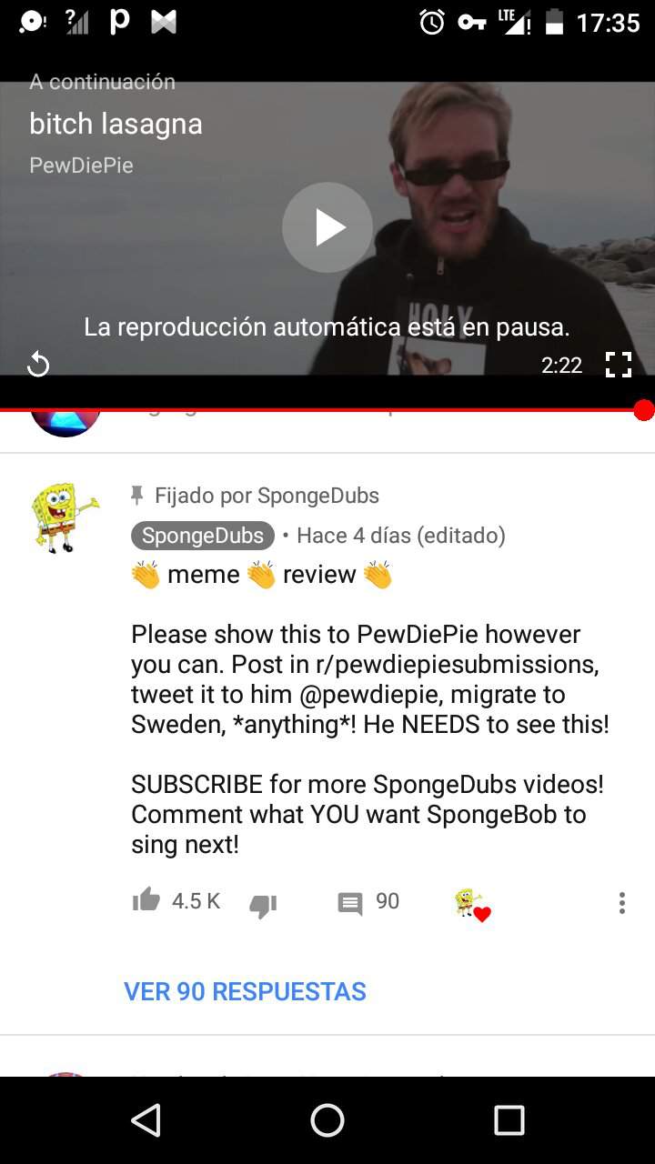 SpongeBob Sings "Bitch Lasagna" By PewDiePie (T-SERIES DISS TRACK) | 👊 ...