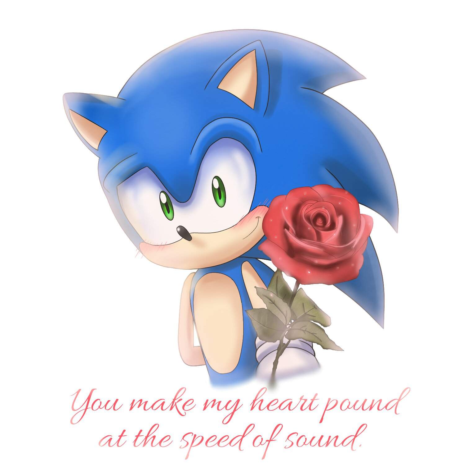 Sonic Valentine's day card - (sorry I'm late) Sonic the Hedgehog!...