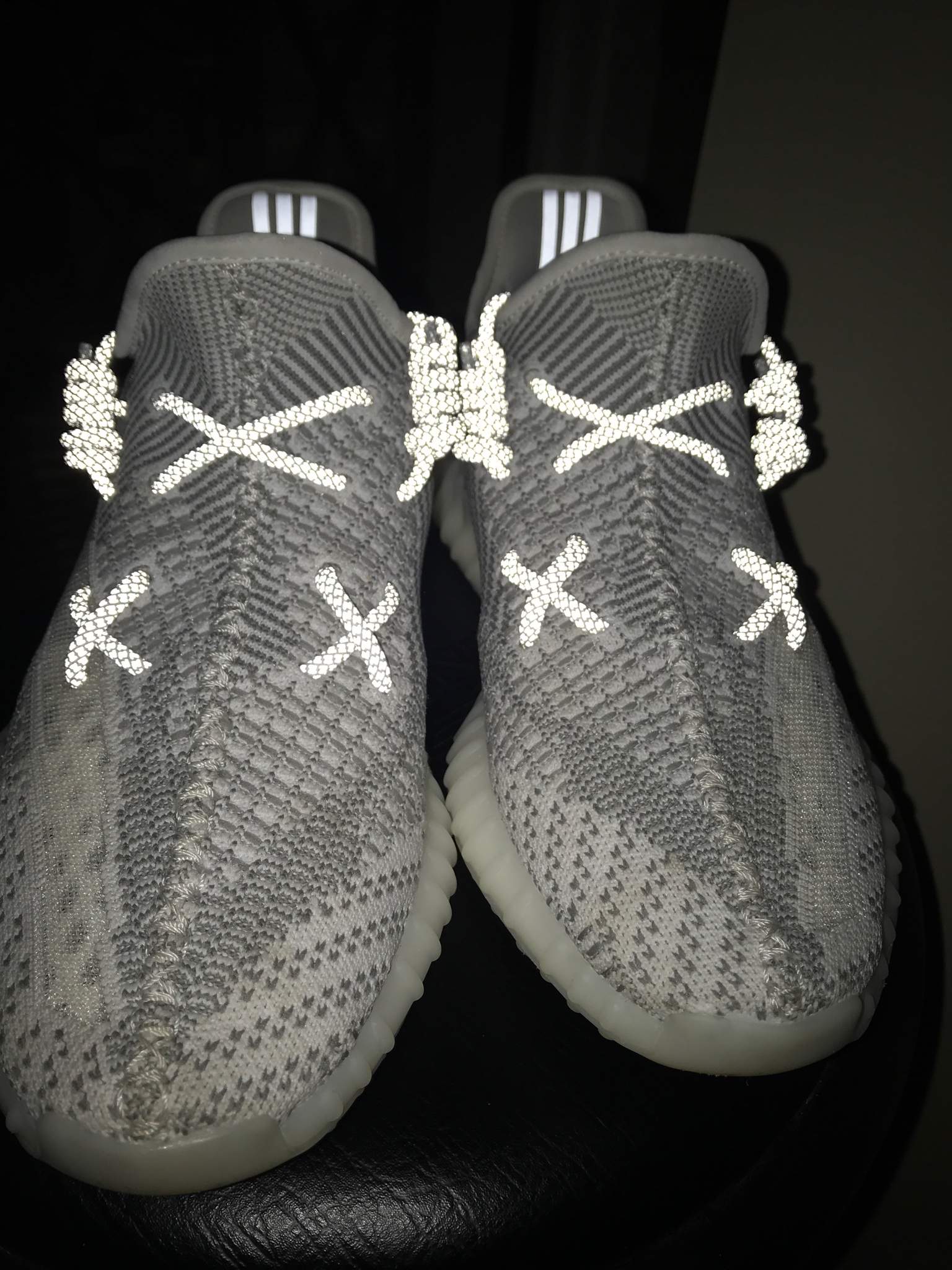 kaws lacing yeezys