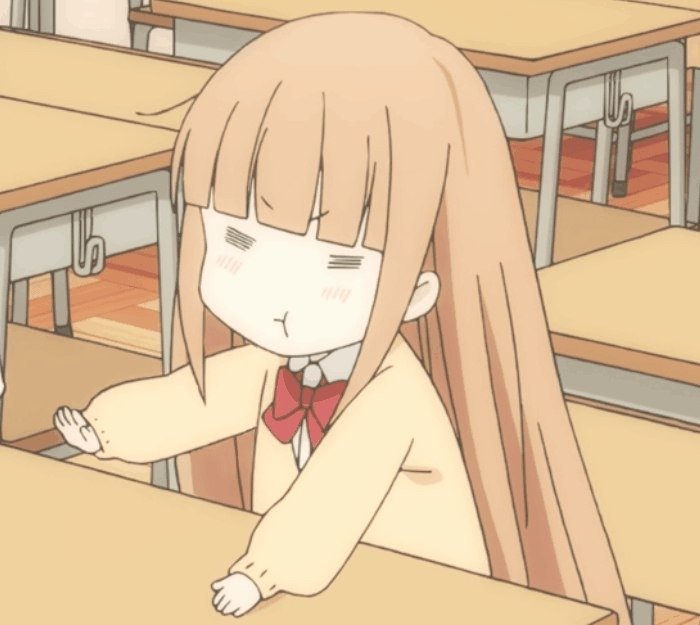 Pouting anime girl gif