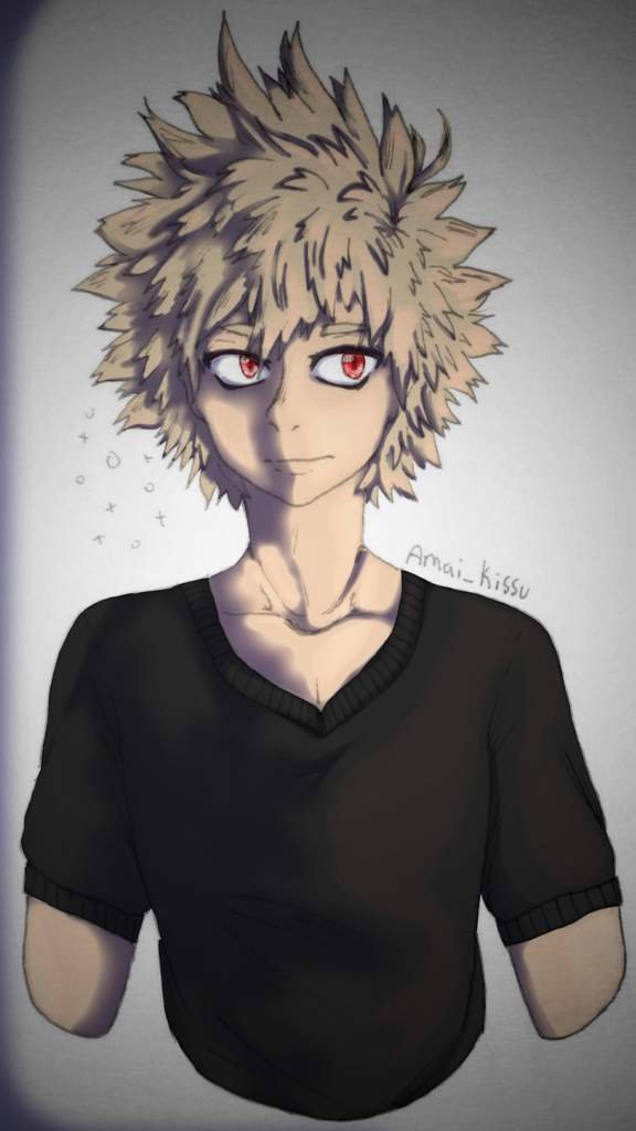 I doodled Bakugou (I went crazy with his hair-I love his hair!!!) | My ...