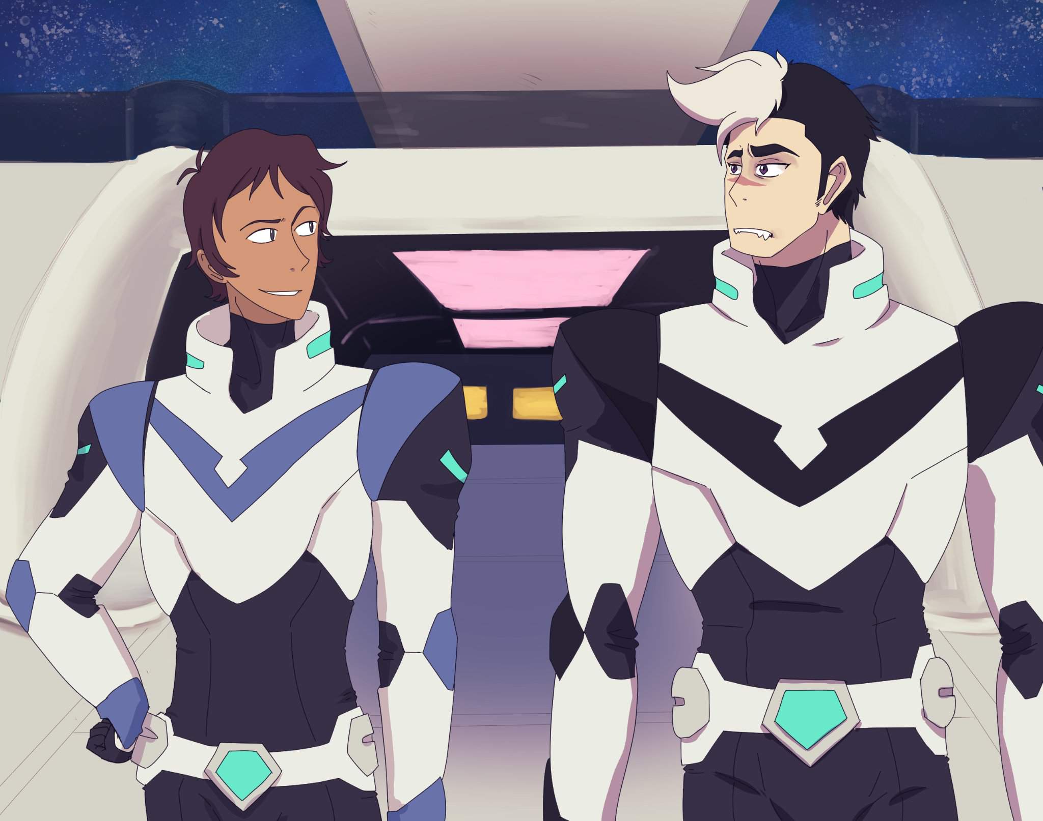 Redraw a screenshot (requested) Lance and Kuron Voltron Amino.