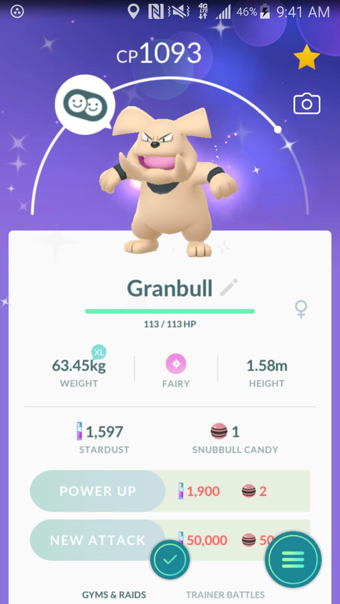 Finally Evolved My Shiny Snubbull Into Granbull Any Name Suggestions