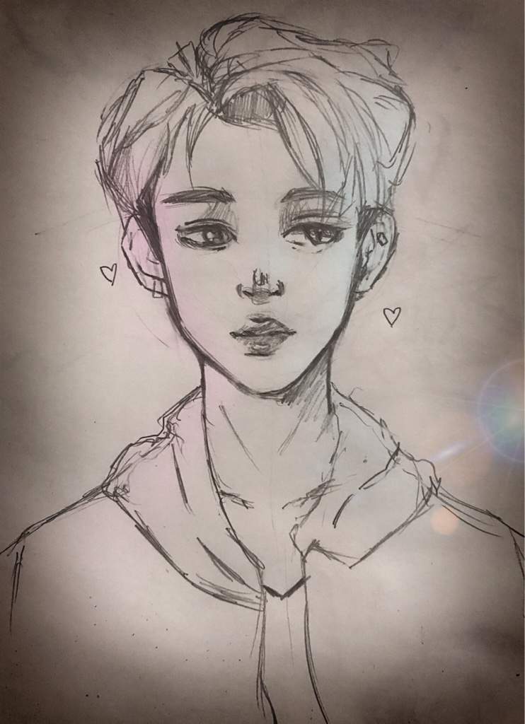 Here is a drawing of my boi jimin 💖💖 | Anime Art Amino