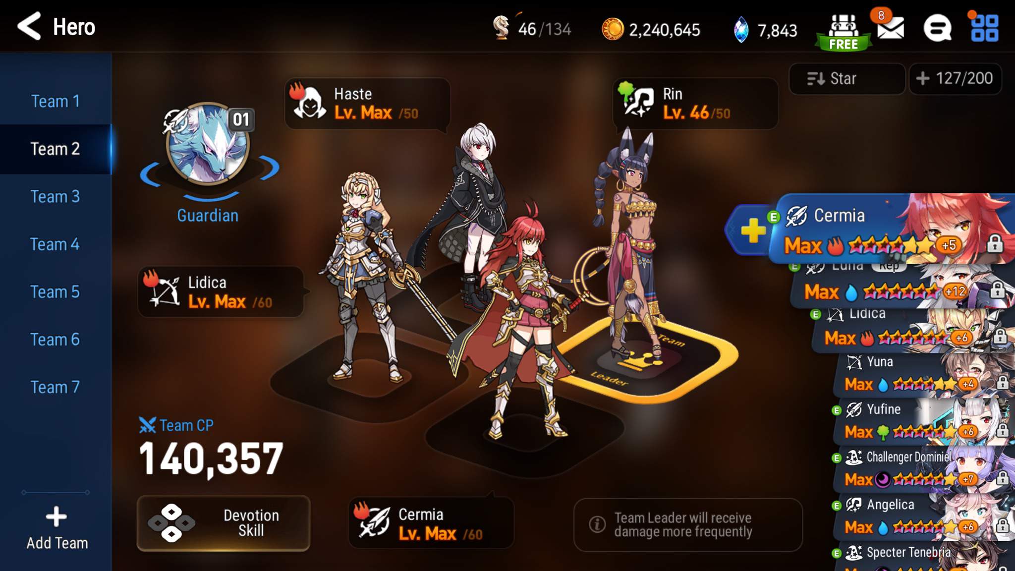 Epic Seven Golem Team