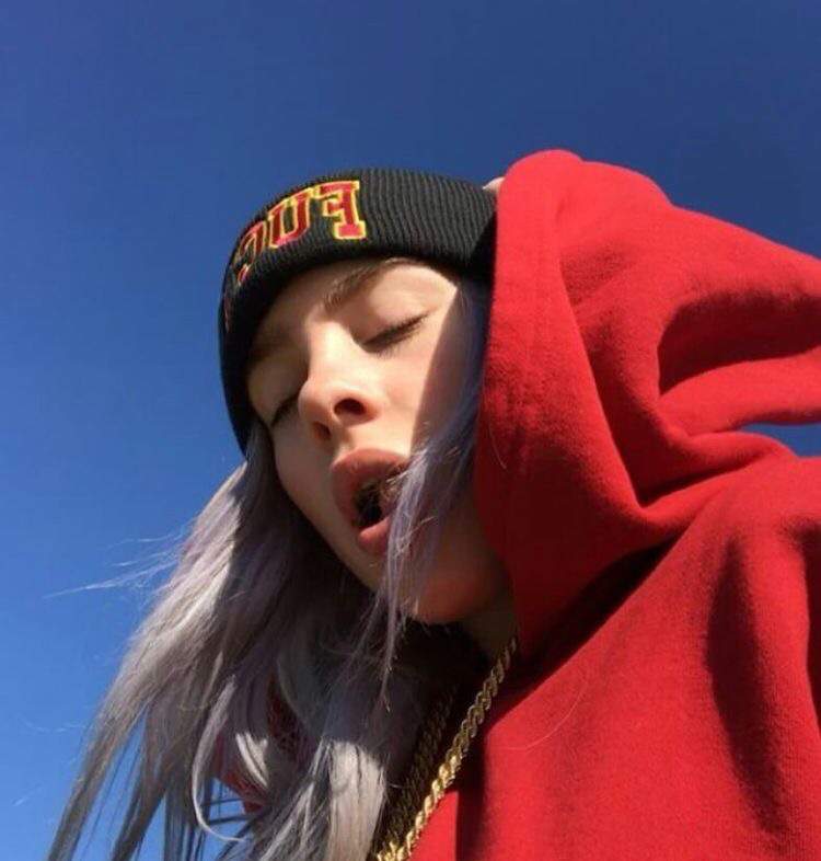 red billie eilish beanie