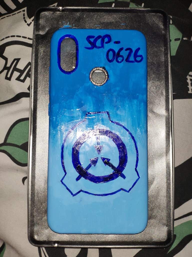 Blue SCP custome phone case. SCP Foundation Amino