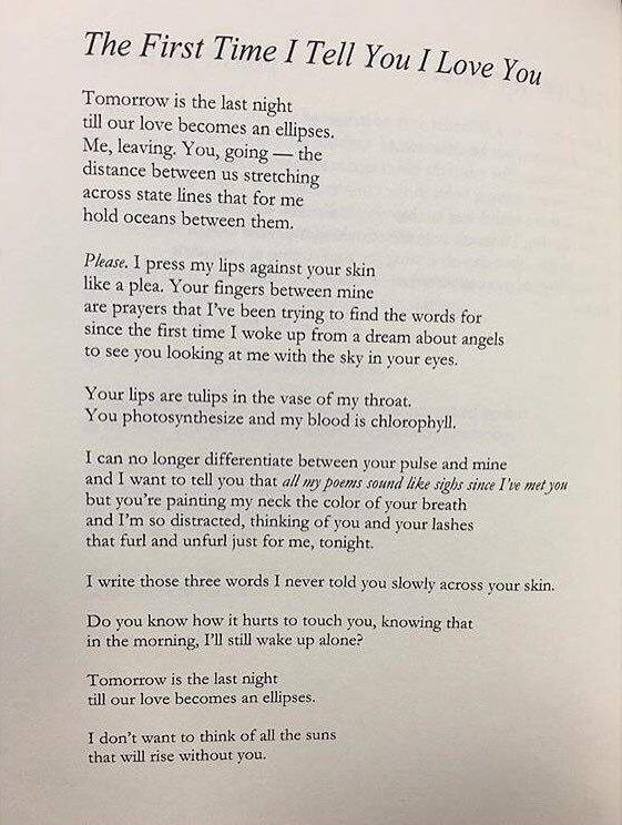 Poems to tell someone you love them