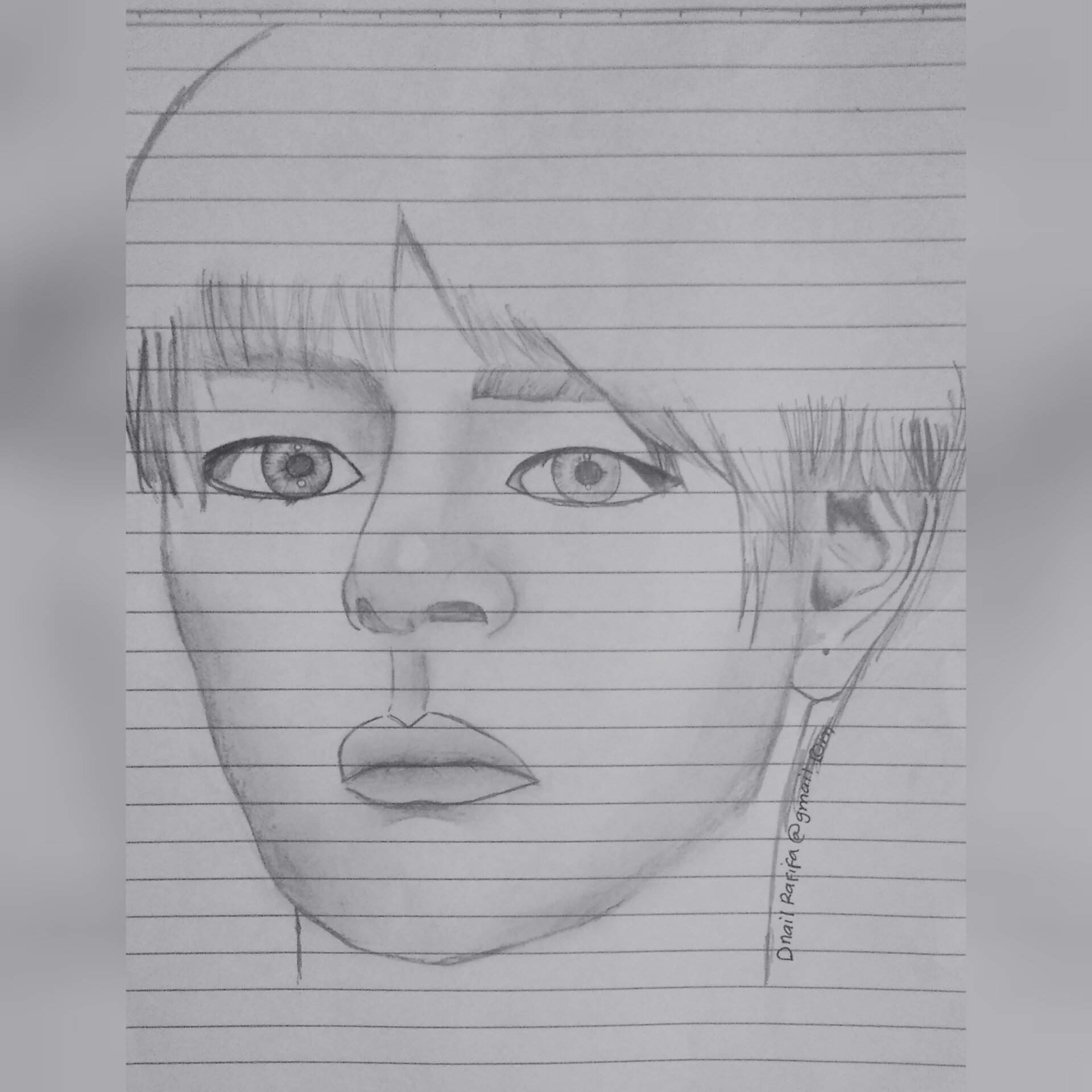 And,try To Draw Kim Taehyung 😩 So Hard😑 