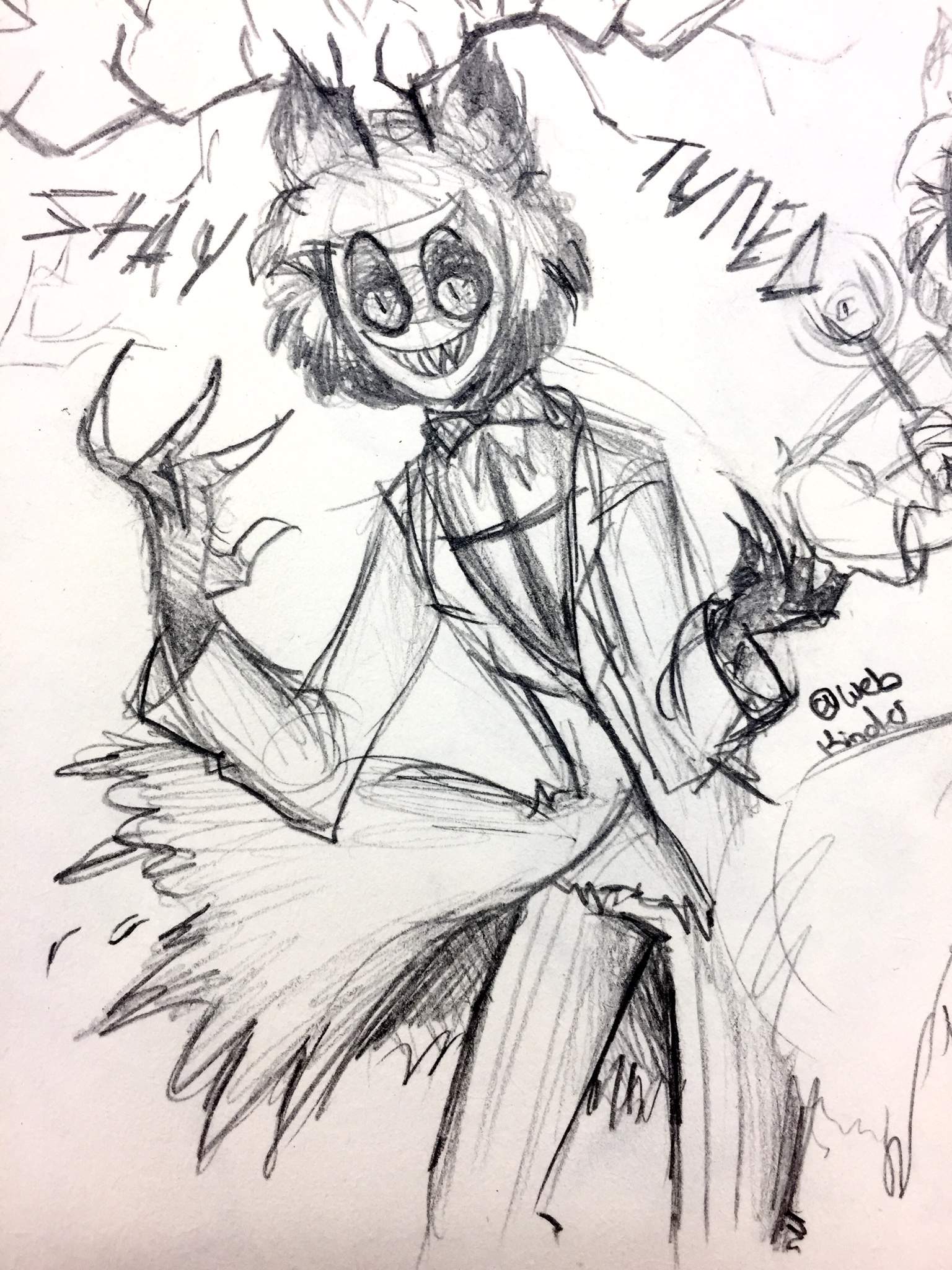 Some Alastor Sketches Hazbin Hotel Official Amino