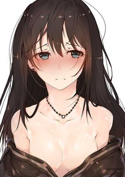 Sexy black hair anime girl