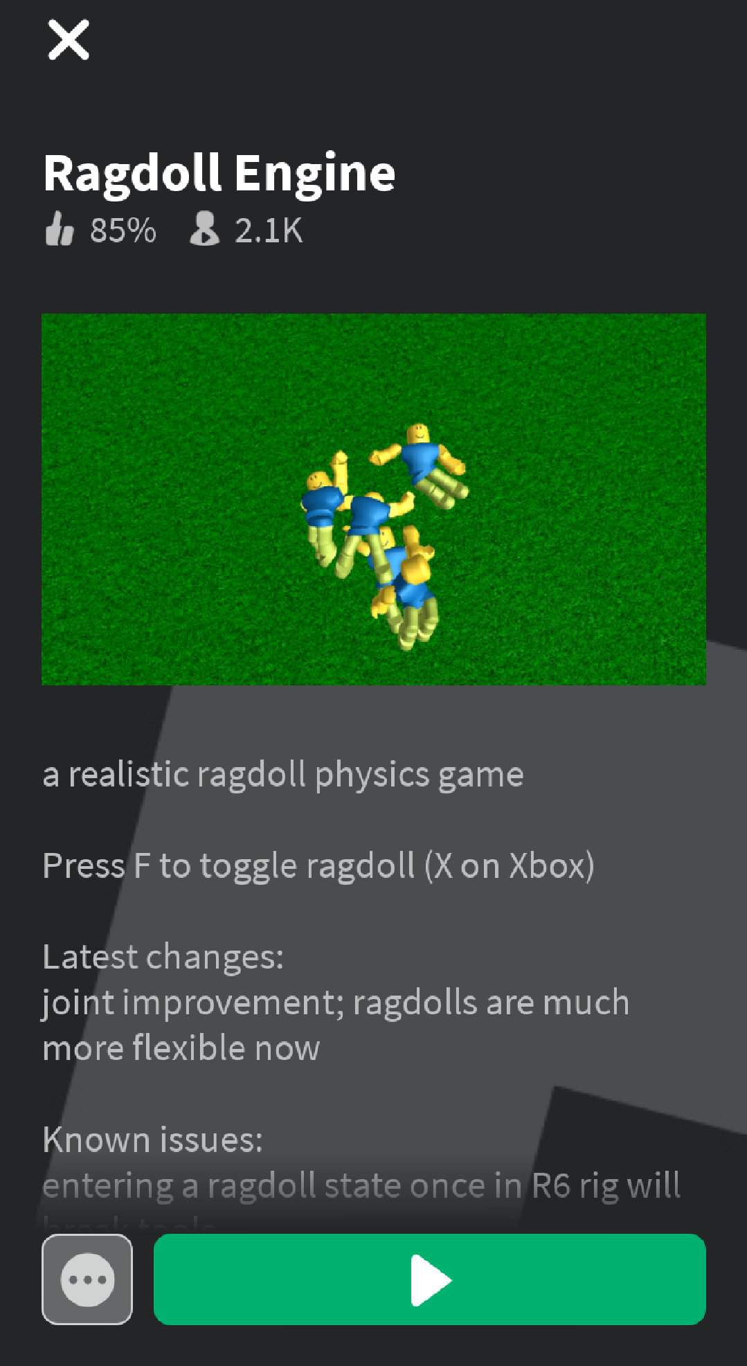 Ragdoll Game Roblox