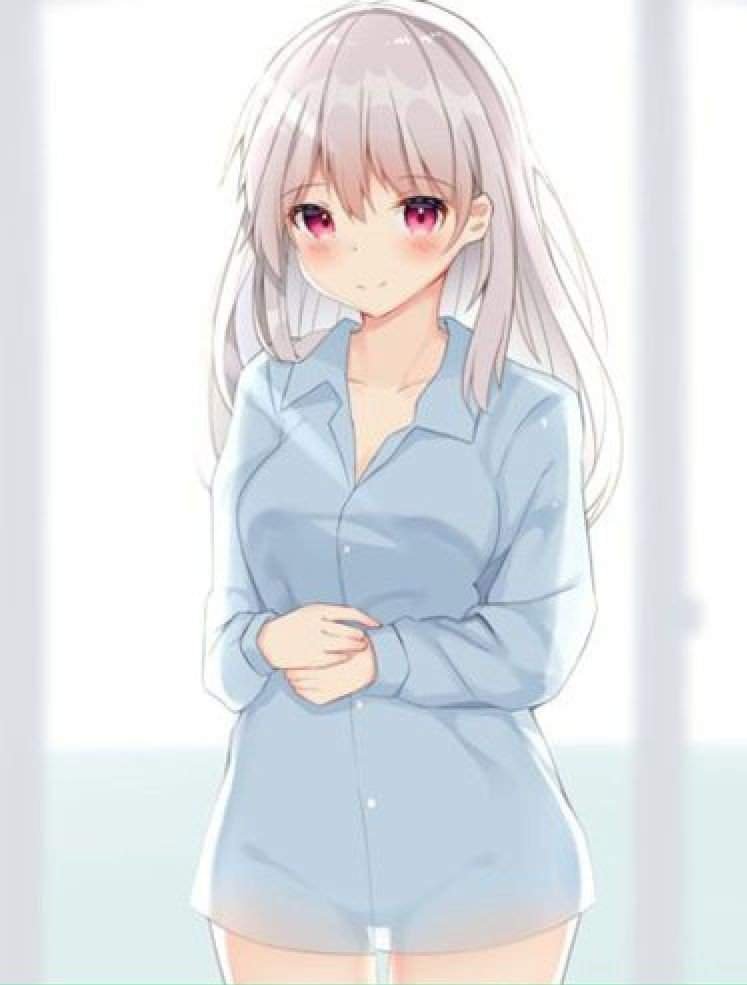 Anime girl see through shirt