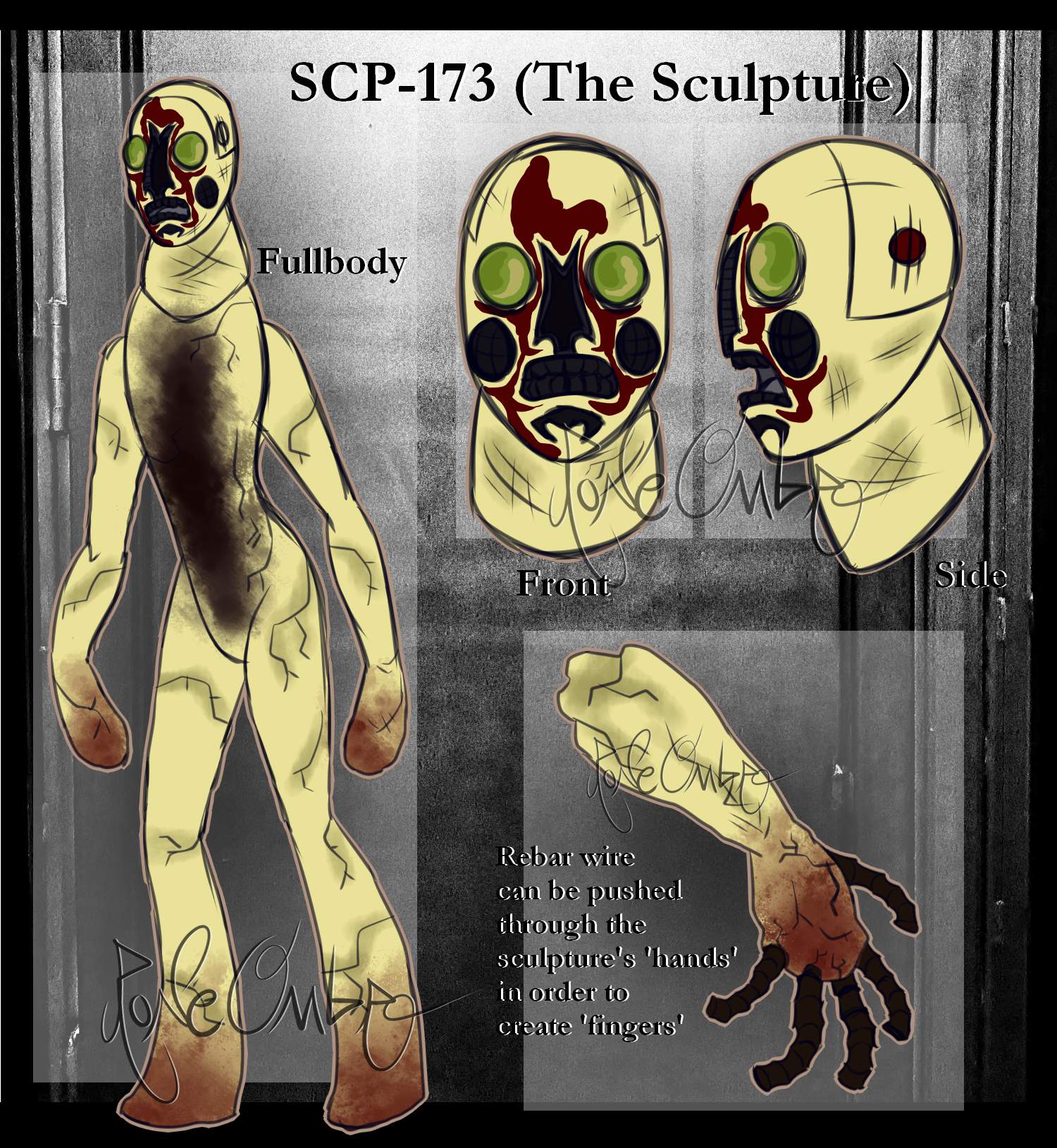 Fan Art SCP 173 (Unofficial Reference) ├ Creepypasta ™ ┤ Amino. 