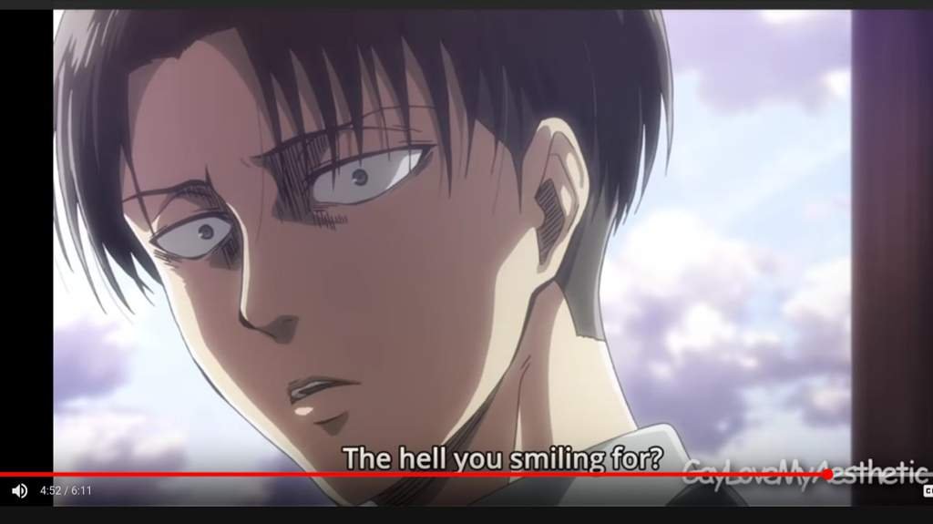 A scared Corporal Levi Ackerman for yall to enjoy cause he's freaking