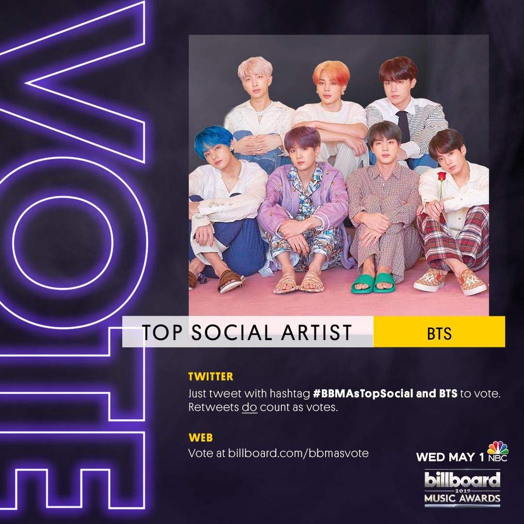 Last day! Vote BTS on BBMAs!! + Streaming Links BTS ARMY INDONESIA