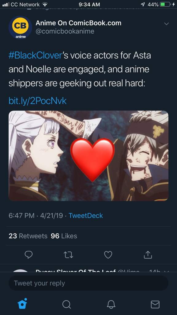 The English dub voice actors for Asta and noelle are engaged | Black - Who Voices Asta In Black Clover Dub