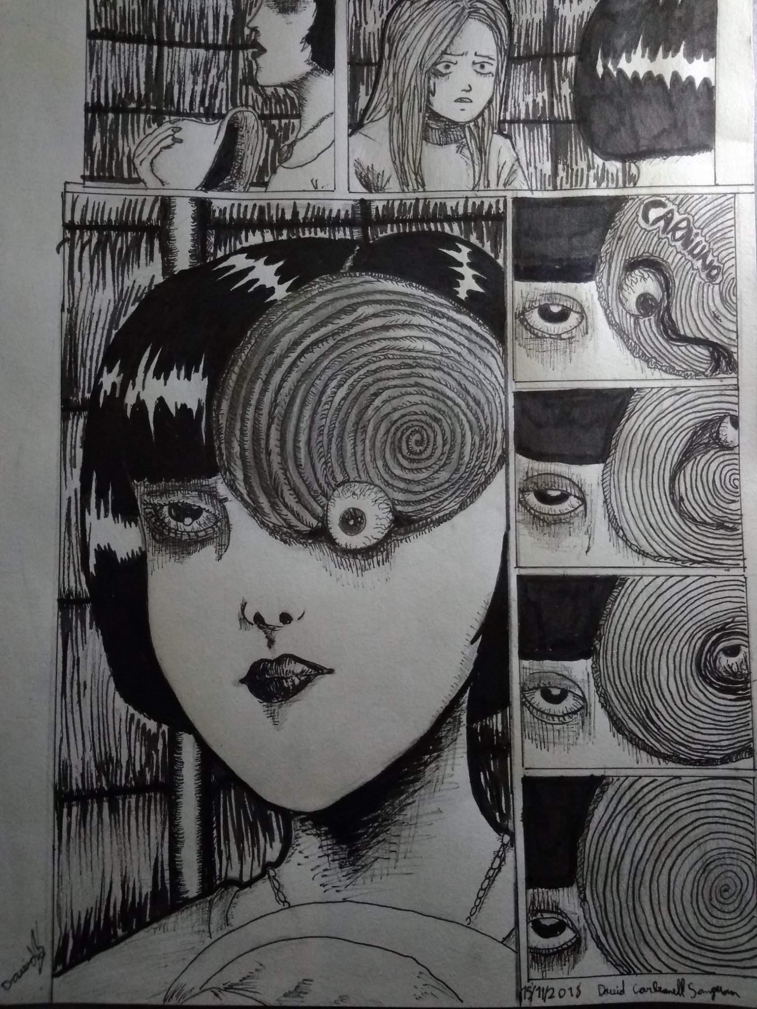 Mi Dibujo De Uzumaki De Junji Ito 