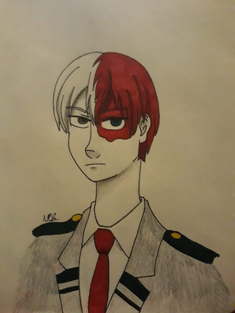 Was bored so I decided to draw Todoroki cuz why not?? TodoDeku ️ Amino