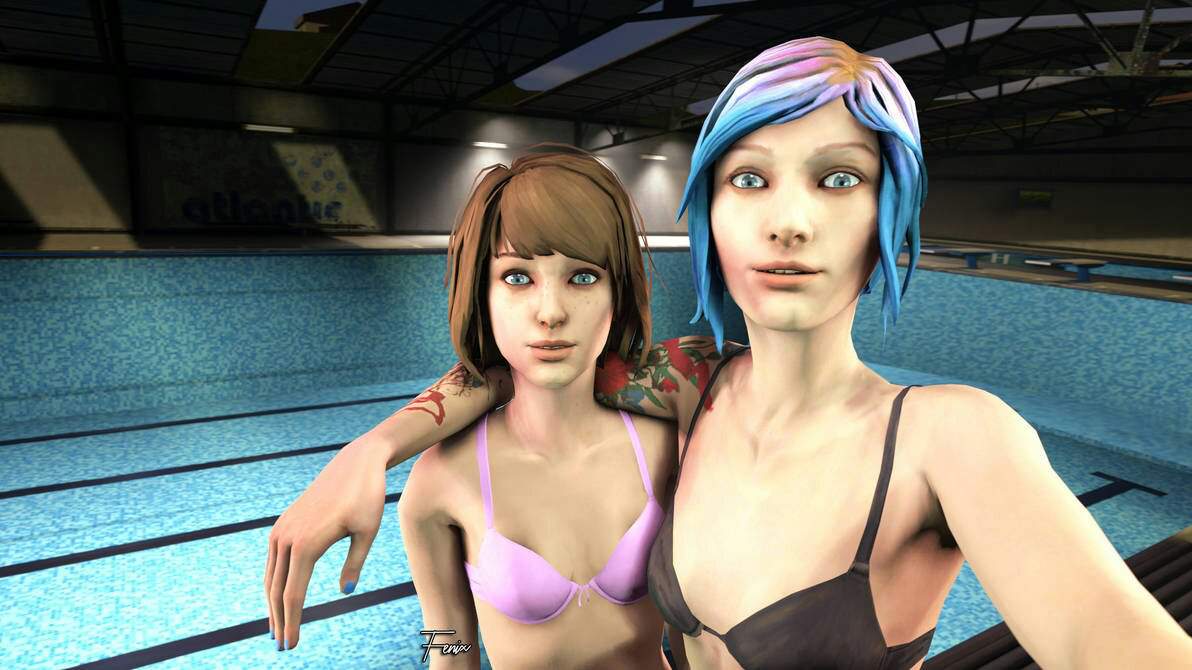 Max and Chloe in the swimming pool SFM Life is Strange ™ Amino.