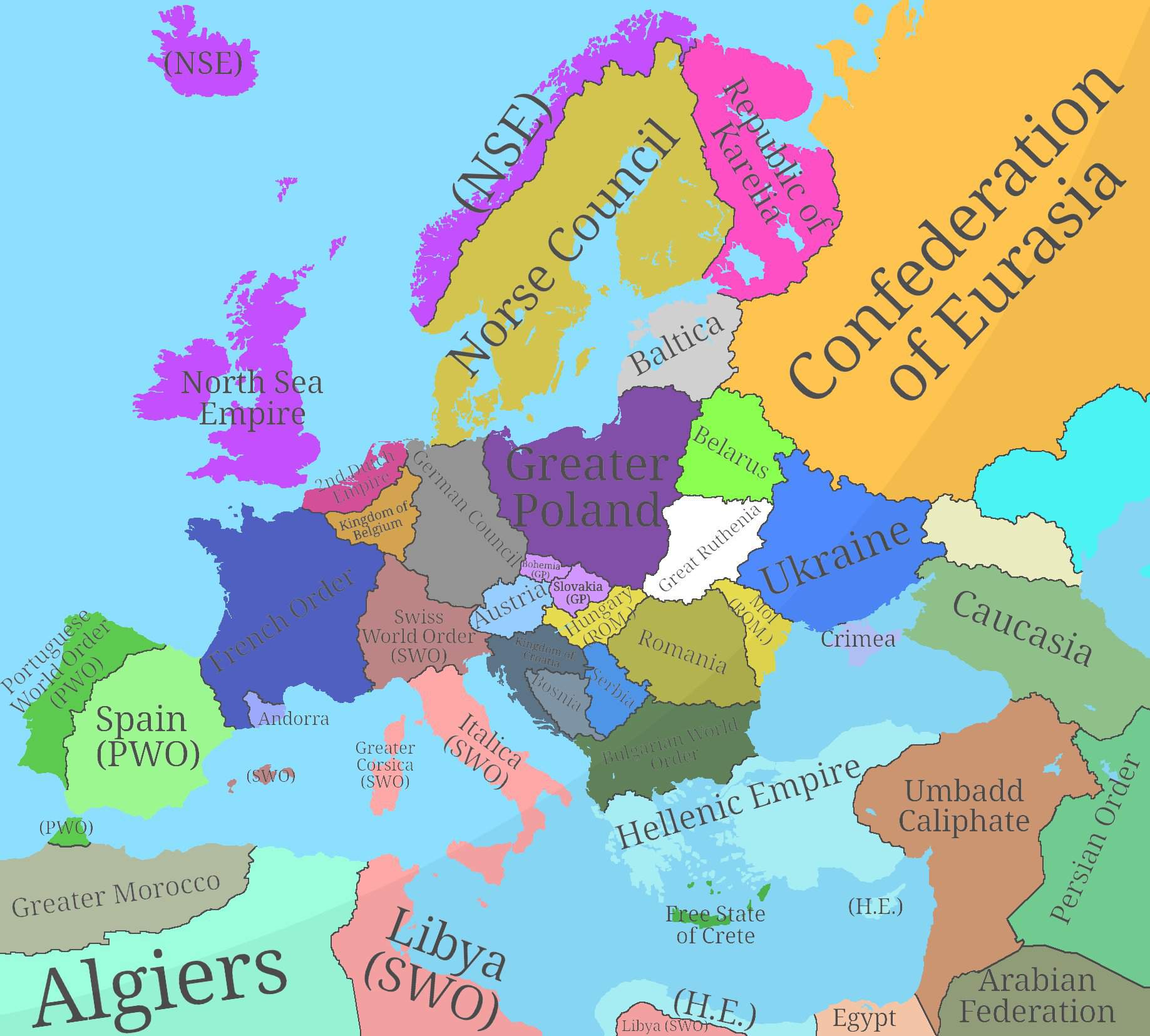 Alternate Europe Map - BT1 | Mapping - Polandball Amino Amino