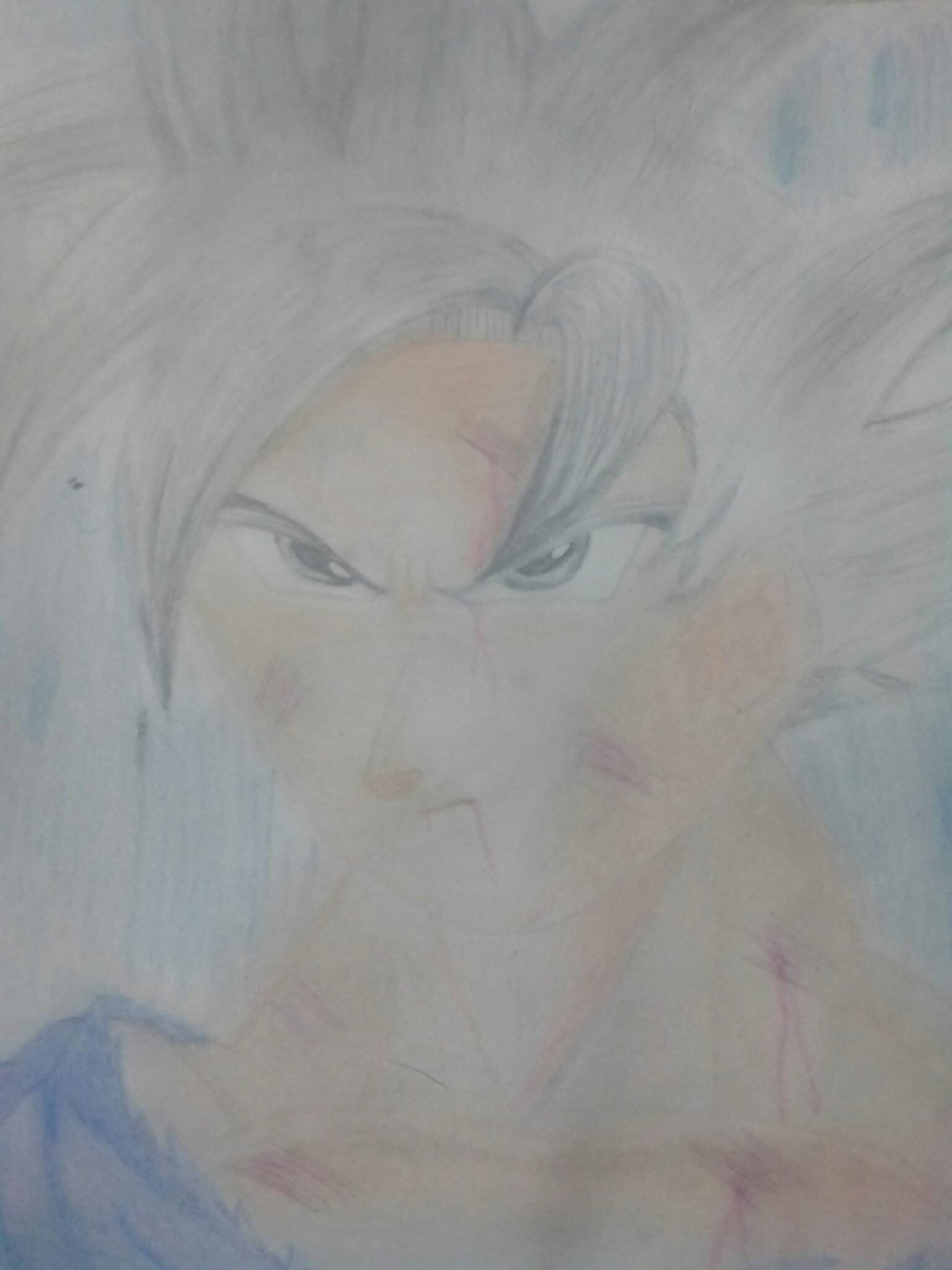 Hola aquí les vengo con un nuevo dibujo de goku ultra instinto dominado