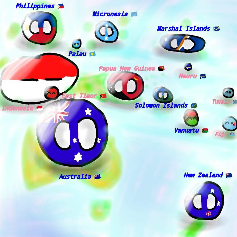 Oceania Map Mapping Polandball Amino Amino