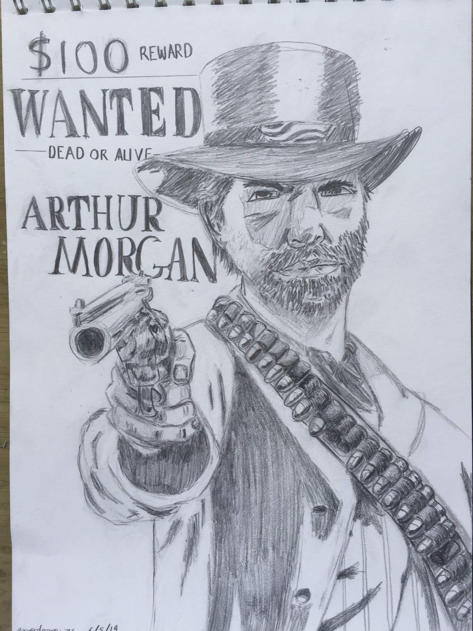Arthur Morgan bounty poster The Red Dead Redemption Amino.