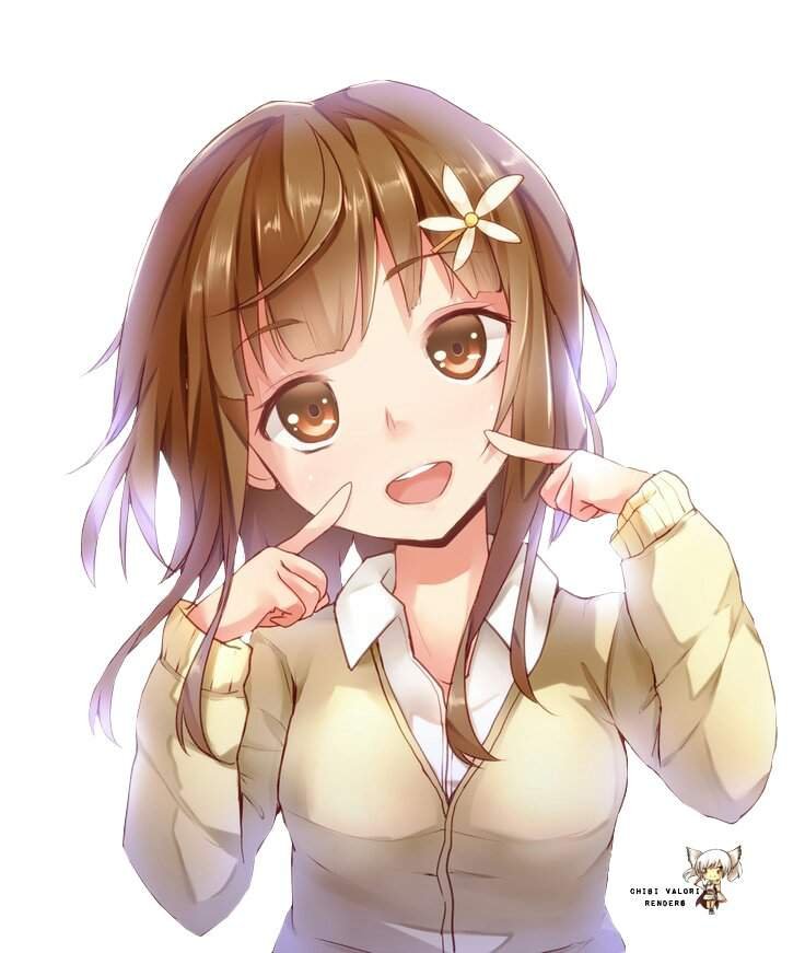 Anime girl cute smile