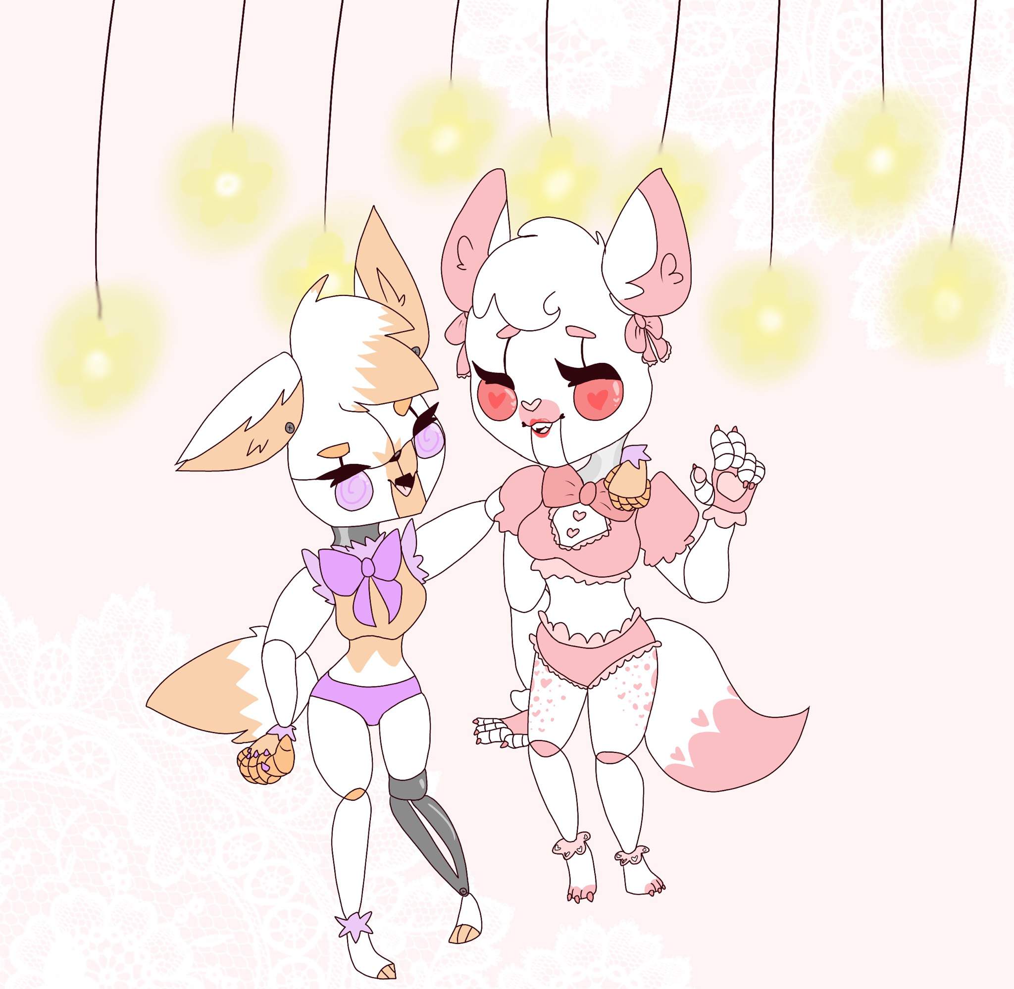 Here’s a collab I did with someone on Instagram uwu It’s Lolbit and mangle!...