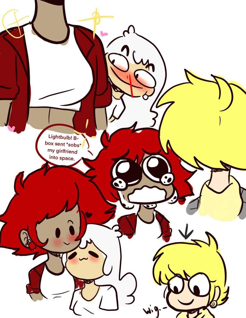 Here’s some rushed human Apple x Marshmallows doodles Inanimate Insanity Amino Amino