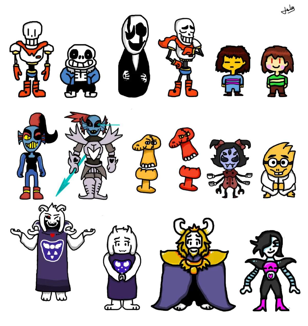 Undertale картинки персонажей