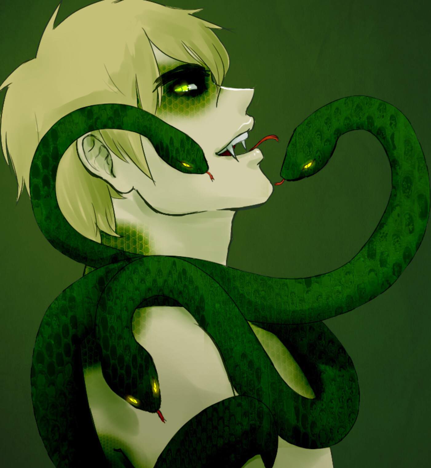 Человек змей арт