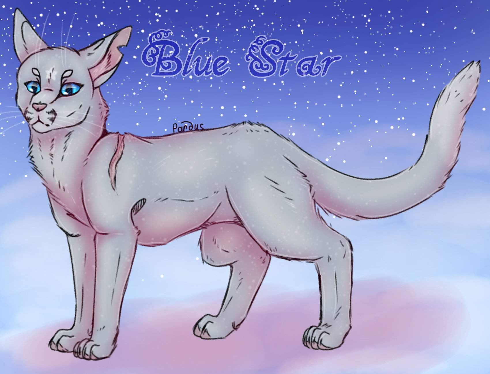 Коты Воители синяя звезда и Белогривка