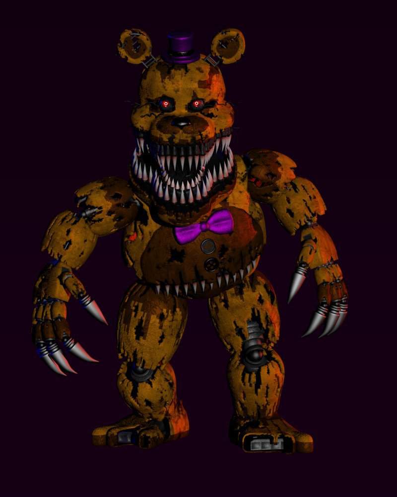 Как нарисовать кошмарного фредди из fnaf 4