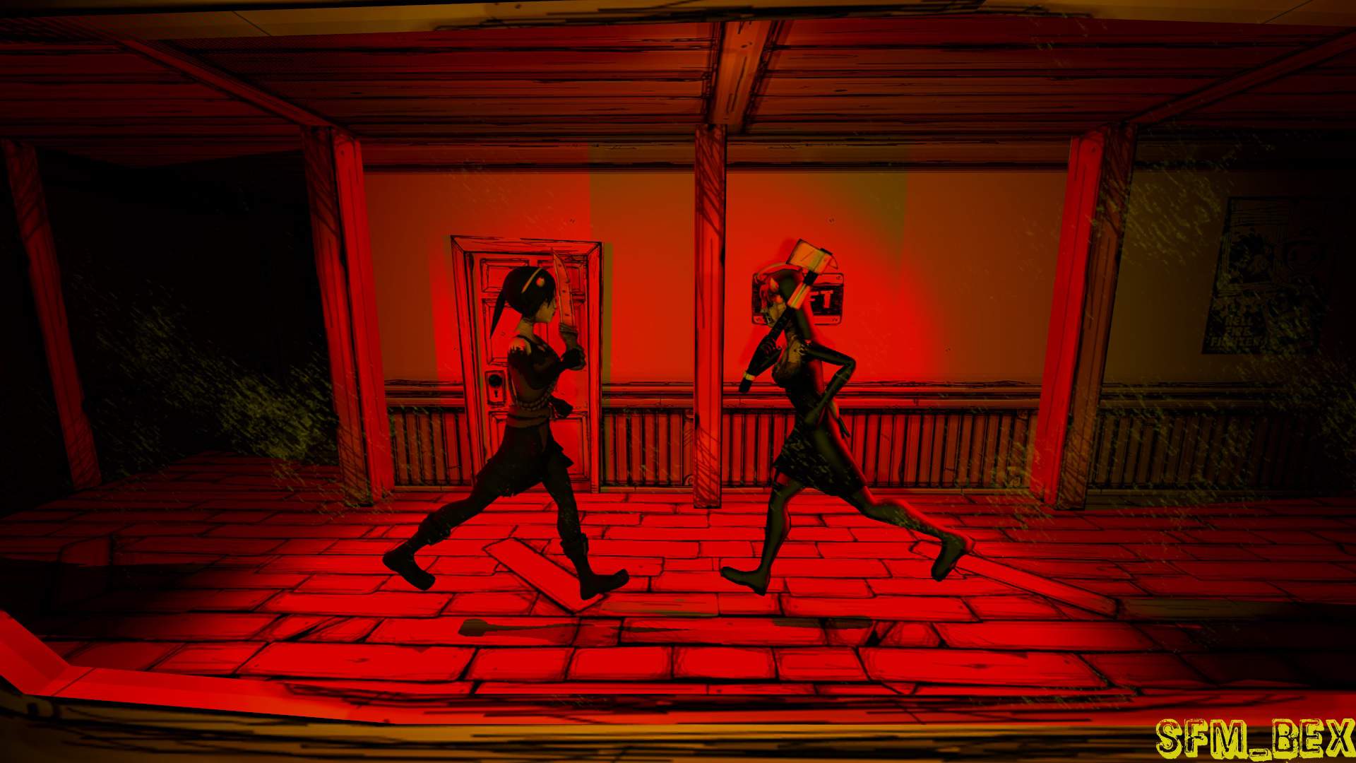 bendy and the ink machine alice angel and bendy fighting bendy and the ink machine alice angel and bendy fighting