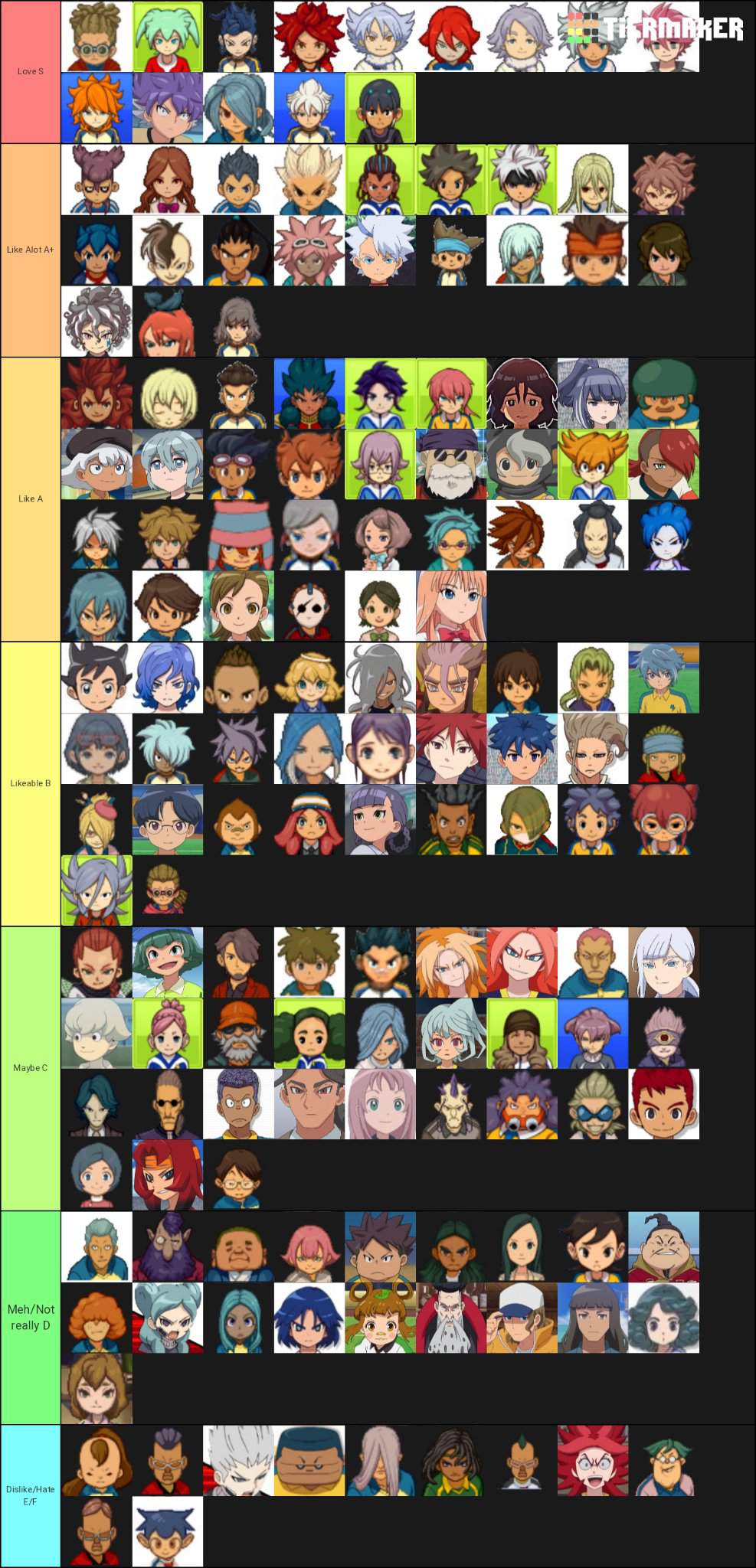 Inazuma Characters Tier List Inazuma Eleven Amino Amino 0232