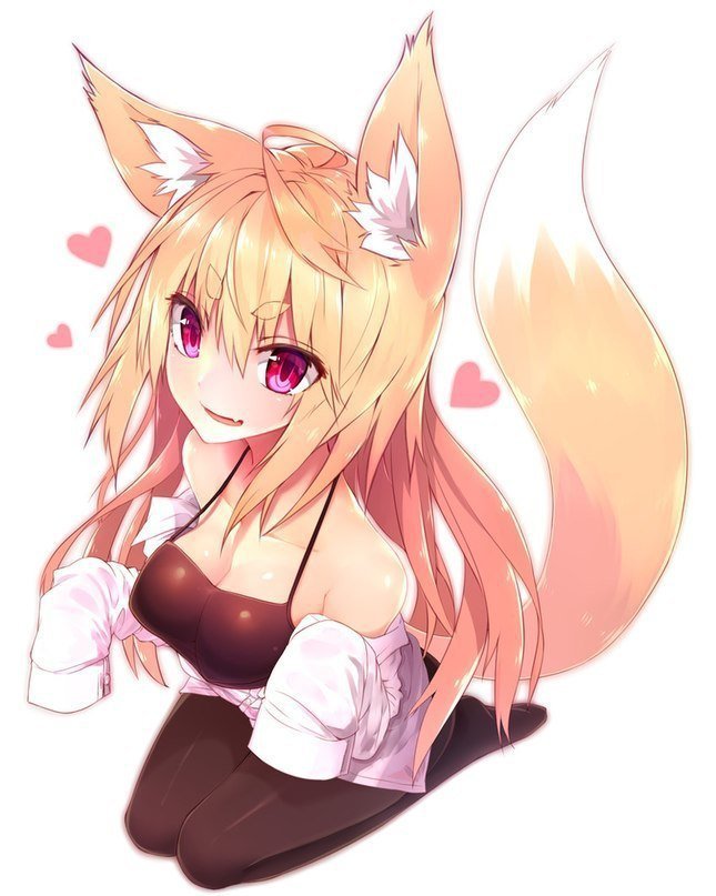 Anime girl with fox ears