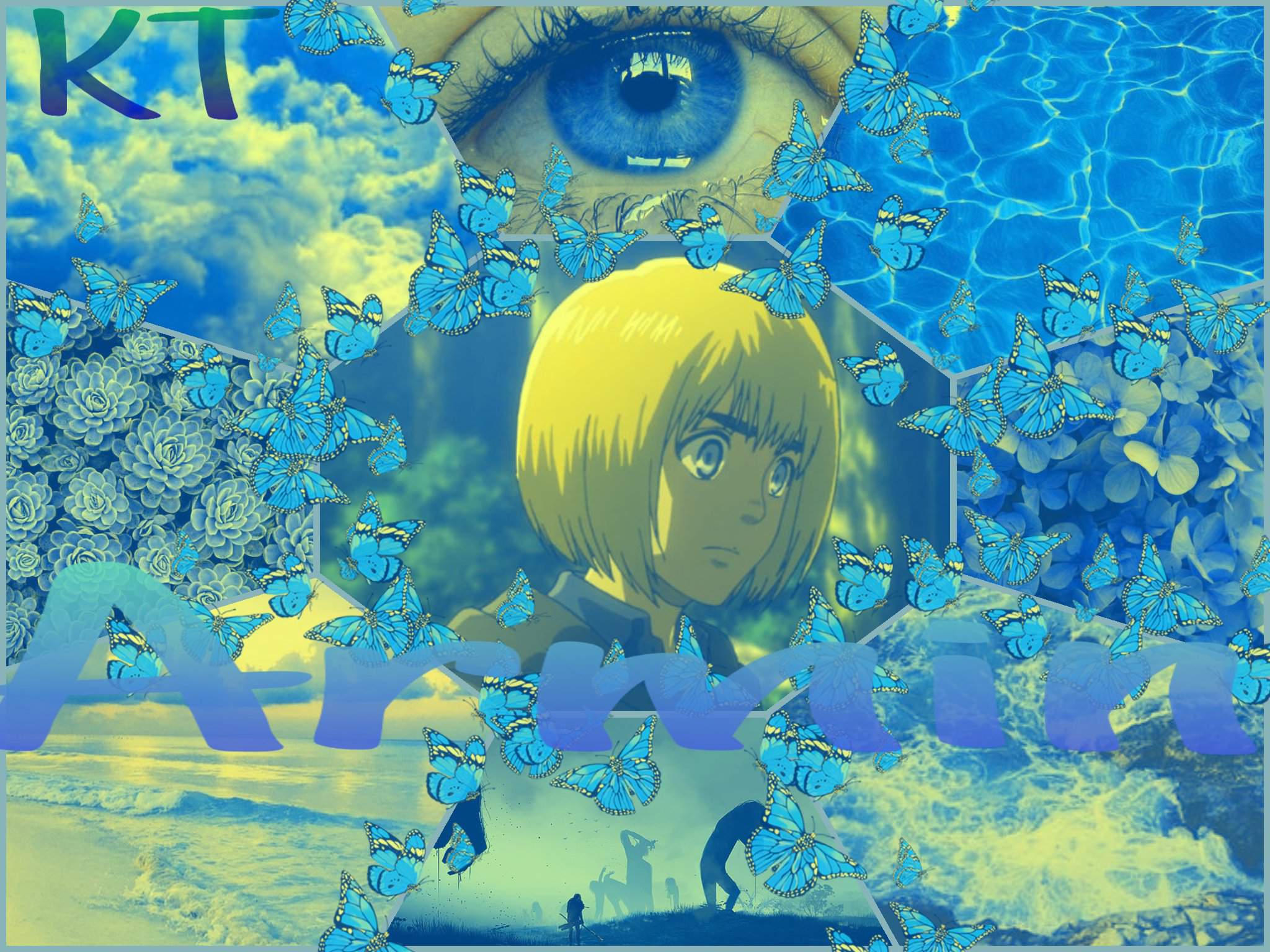 Armin Aesthetic Blue: Attack On Titan Amino.