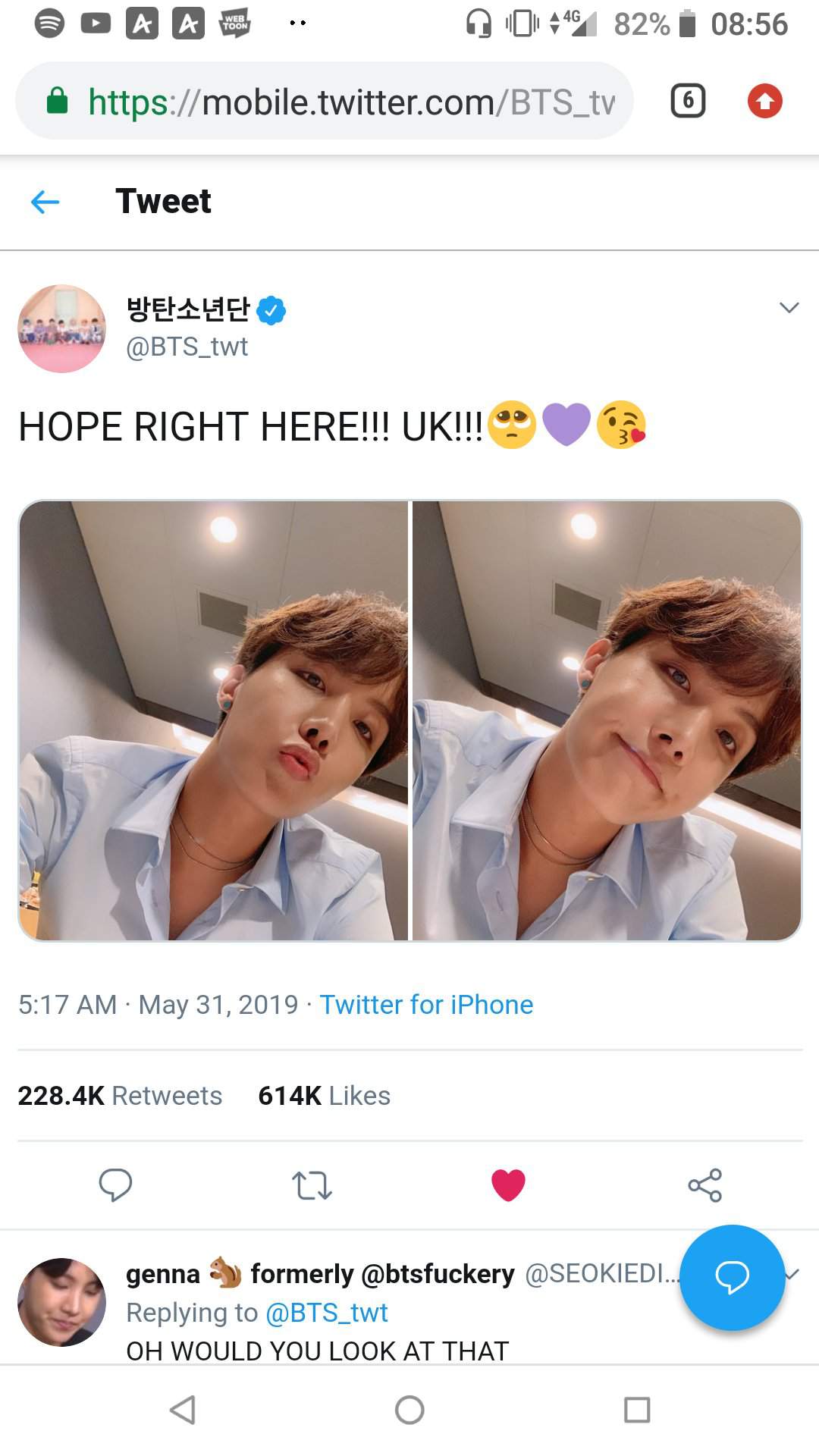 When I Saw Hobis Tweet And Pictures Here Are Some Funny Comments From