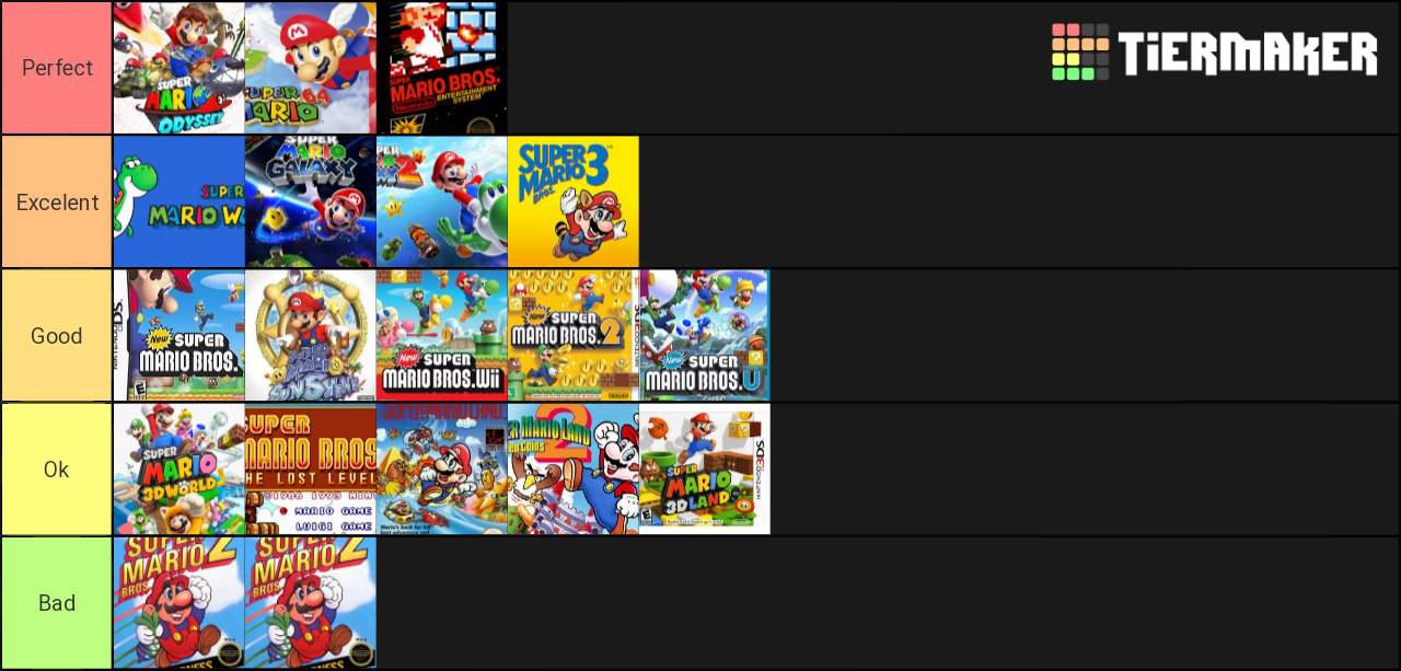 list of mario games